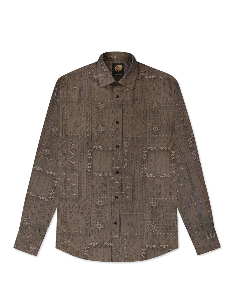 Antique Ornamental Jacquard Shirt - Gresham Blake Online