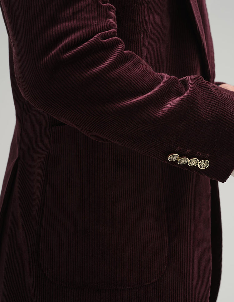 Aubergine Corduroy Suit - Gresham Blake Online