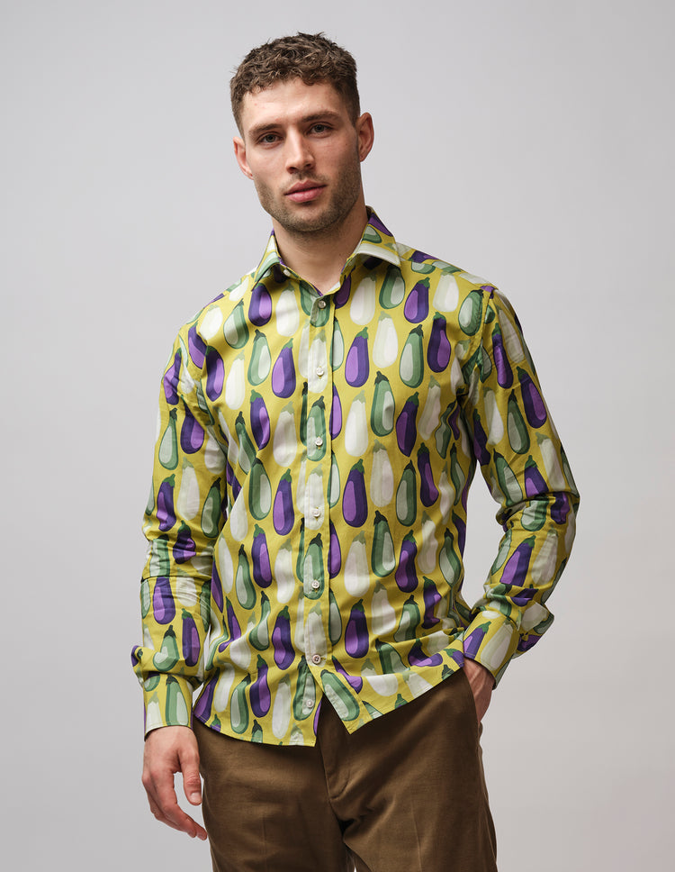 aubergine shirt mens