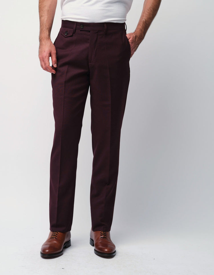 Aubergine Trousers - Gresham Blake Online