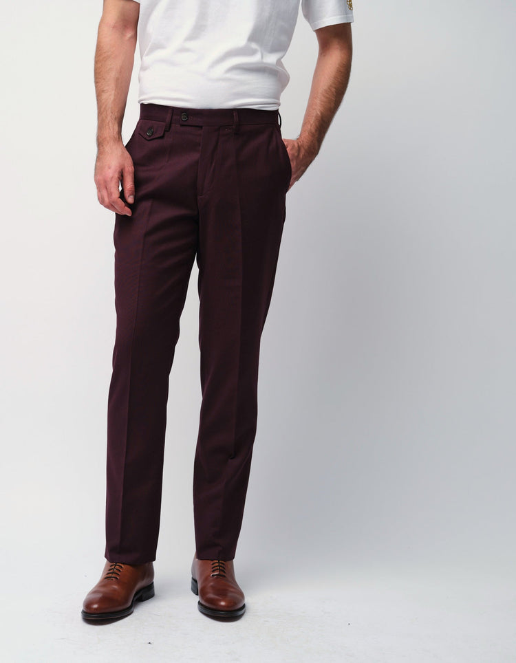 Aubergine Trousers - Gresham Blake Online