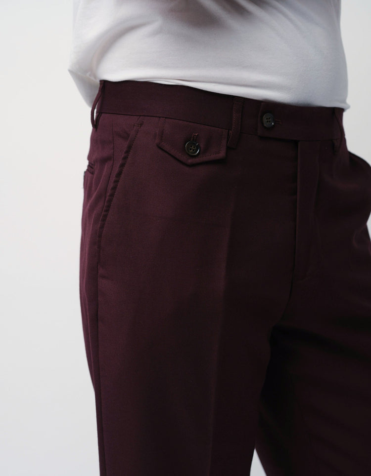 Aubergine Trousers - Gresham Blake Online