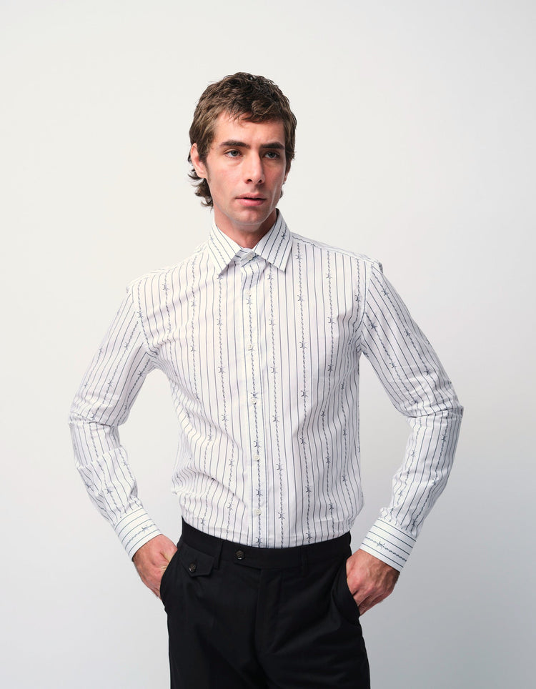 Barbed Wire Stripe Shirt - Gresham Blake Online