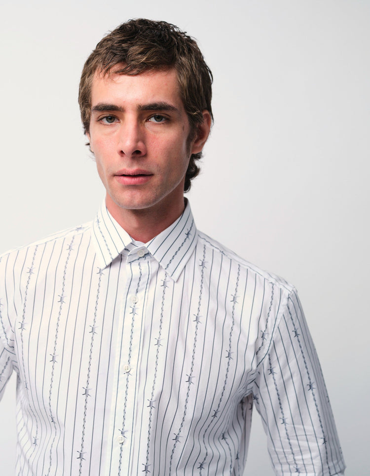 Barbed Wire Stripe Shirt - Gresham Blake Online