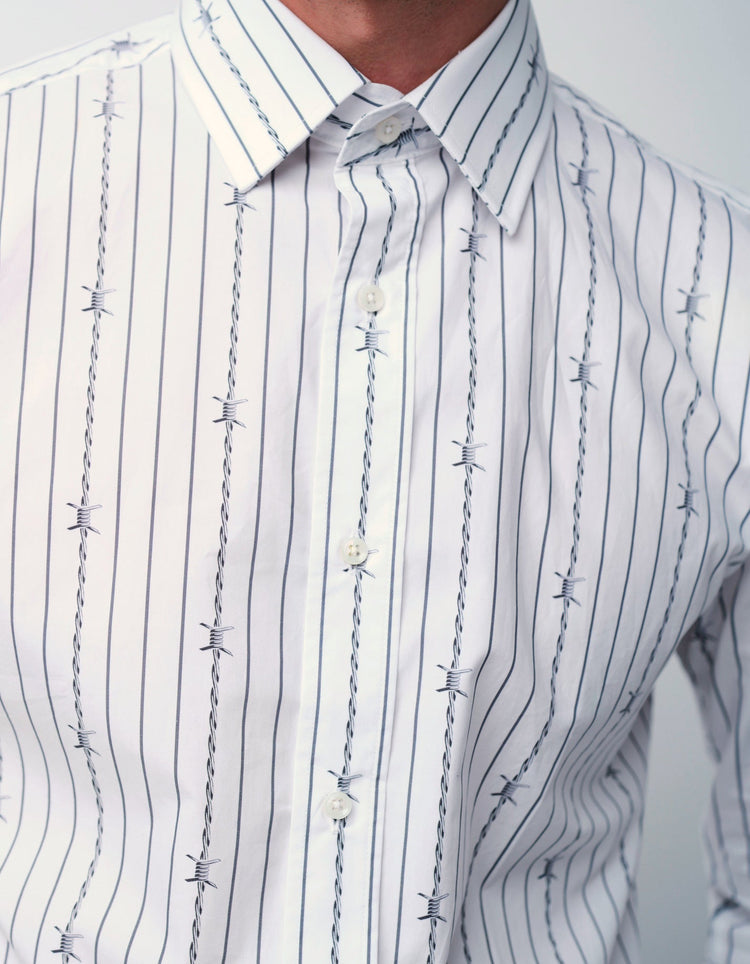 Barbed Wire Stripe Shirt - Gresham Blake Online