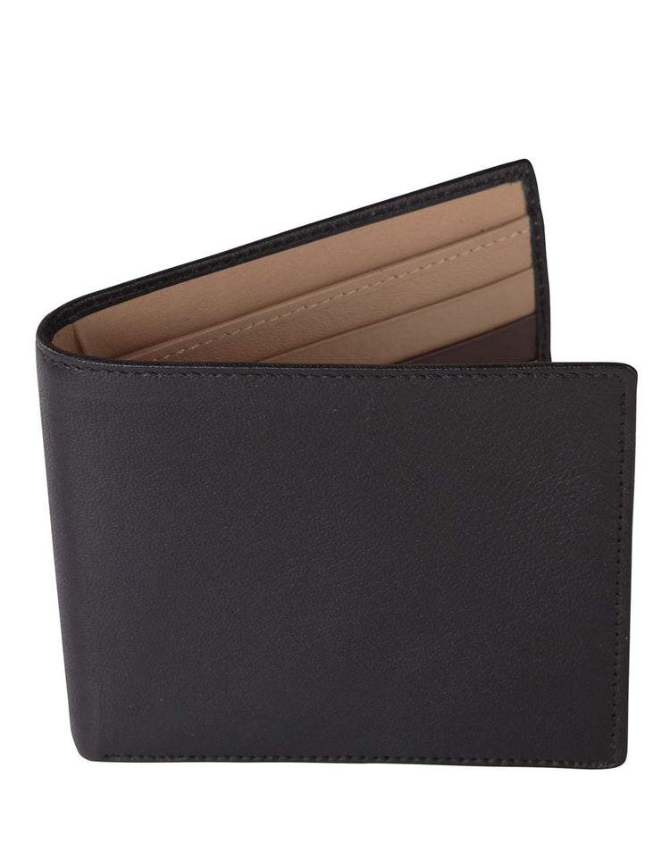 Black & Beige Leather Wallet