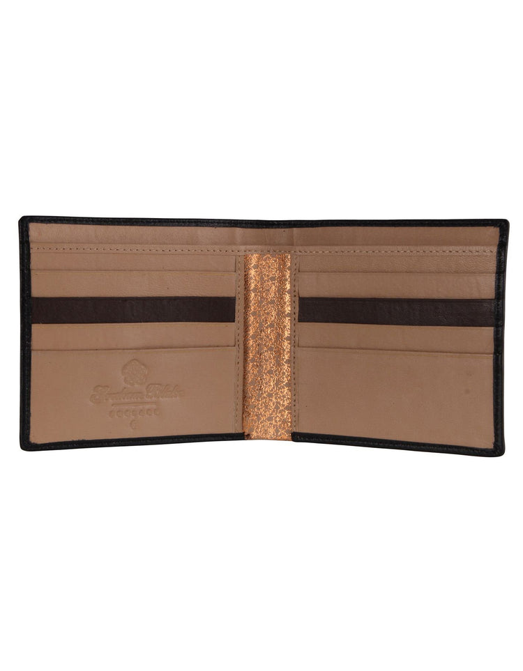 Black & Beige Leather Wallet