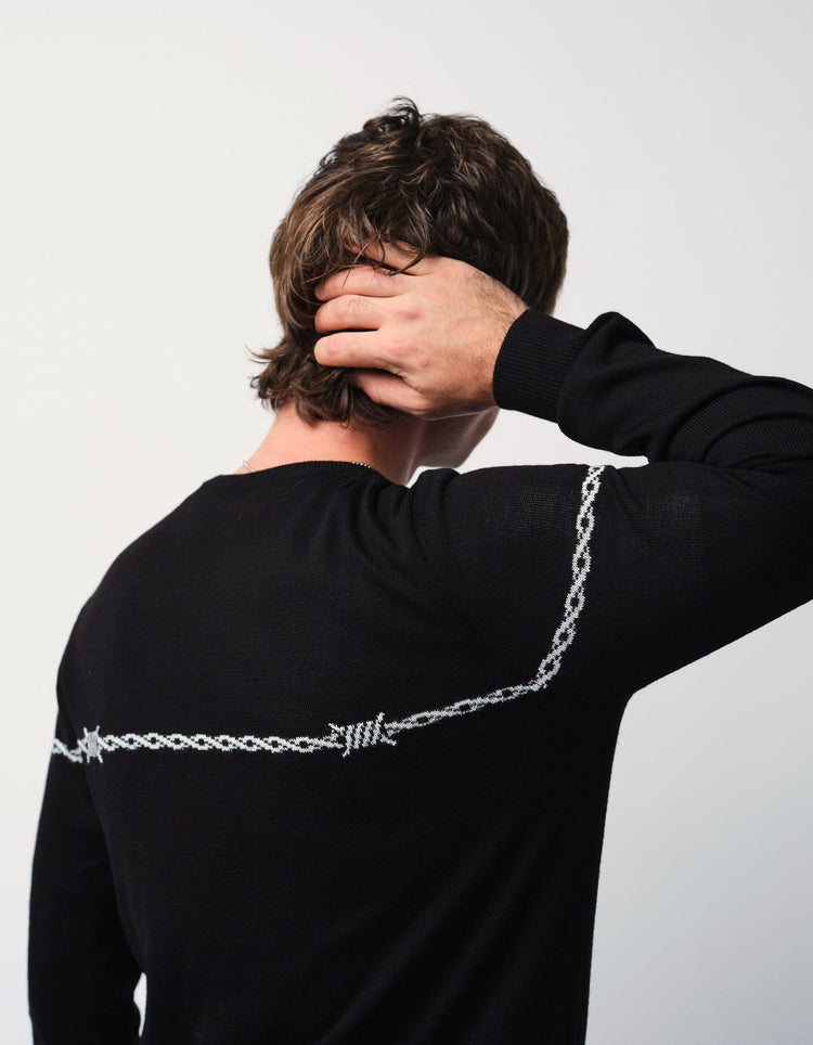 Black Barbed Wire Jumper - Gresham Blake Online