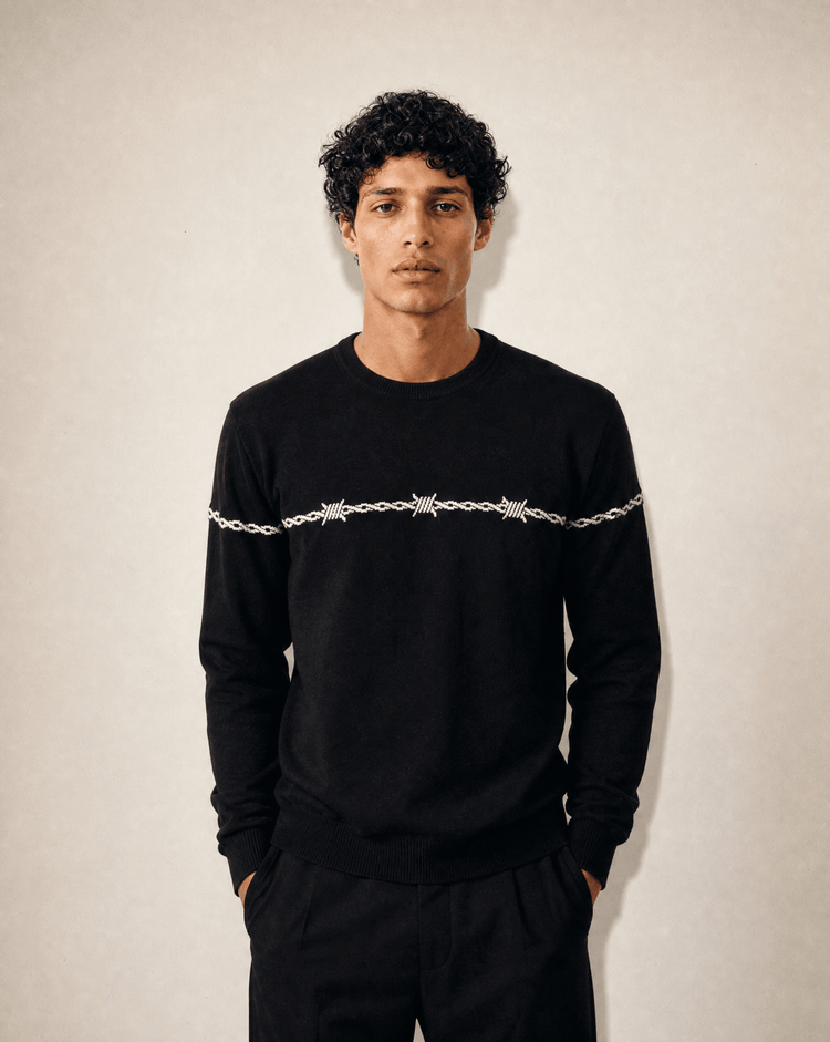 Black Barbed Wire Jumper - Gresham Blake Online
