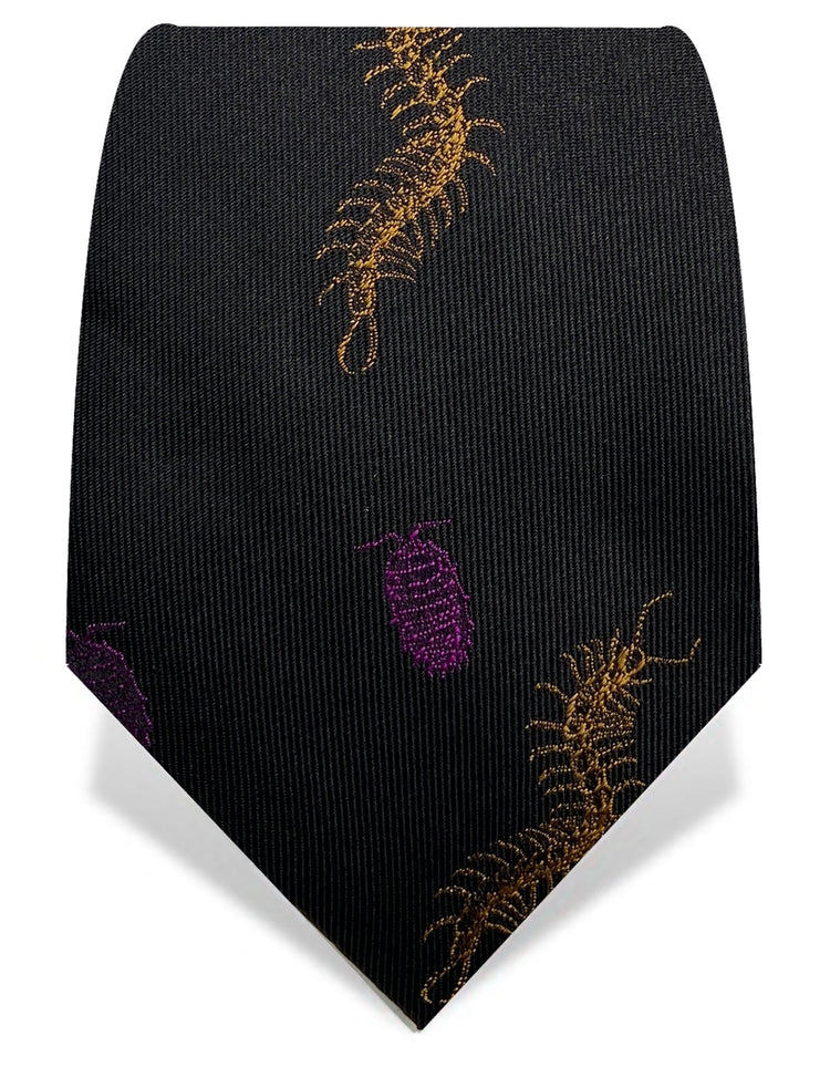 Black Creepy Crawly Tie - Gresham Blake Online