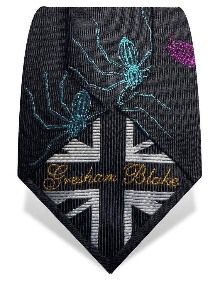 Black Creepy Crawly Tie - Gresham Blake Online