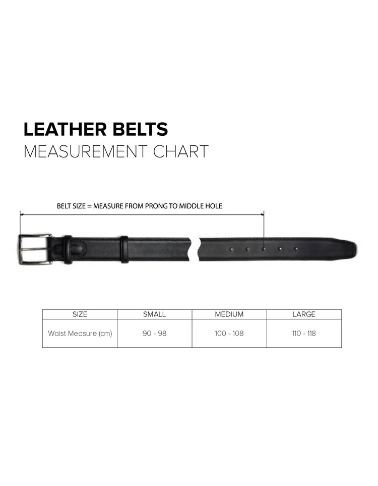 classic black leather belt