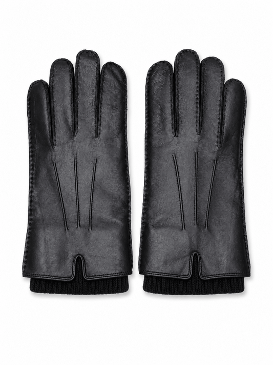 Black Leather Gloves - Gresham Blake Online