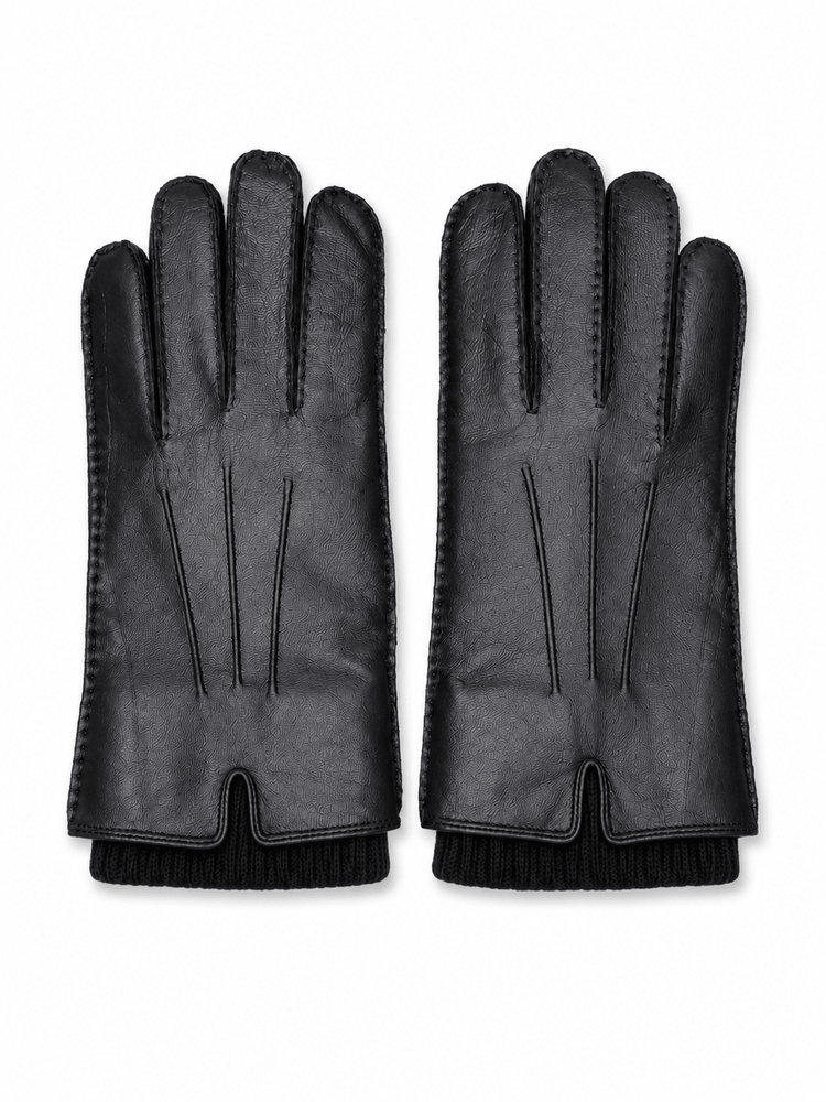 Black Leather Gloves - Gresham Blake Online