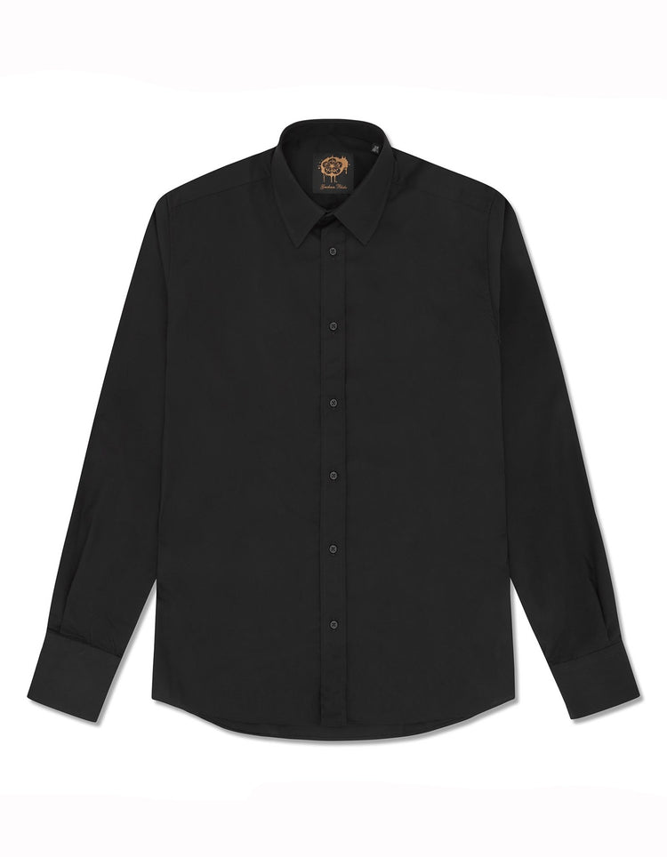 Black Single Cuff Shirt - Gresham Blake Online