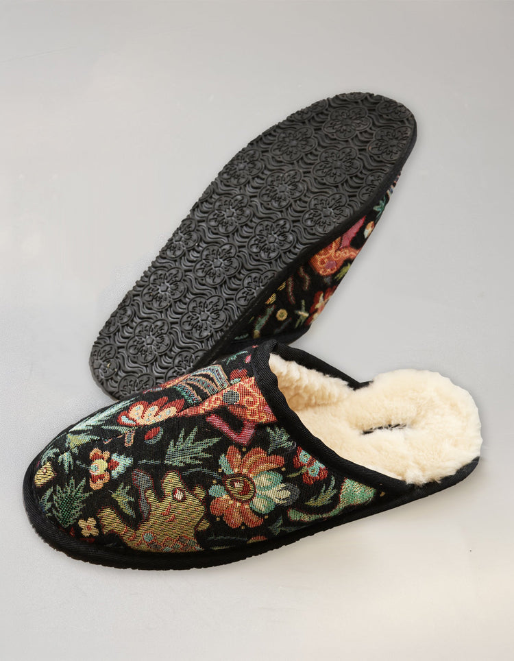 Black Tapestry Slippers - Gresham Blake Online
