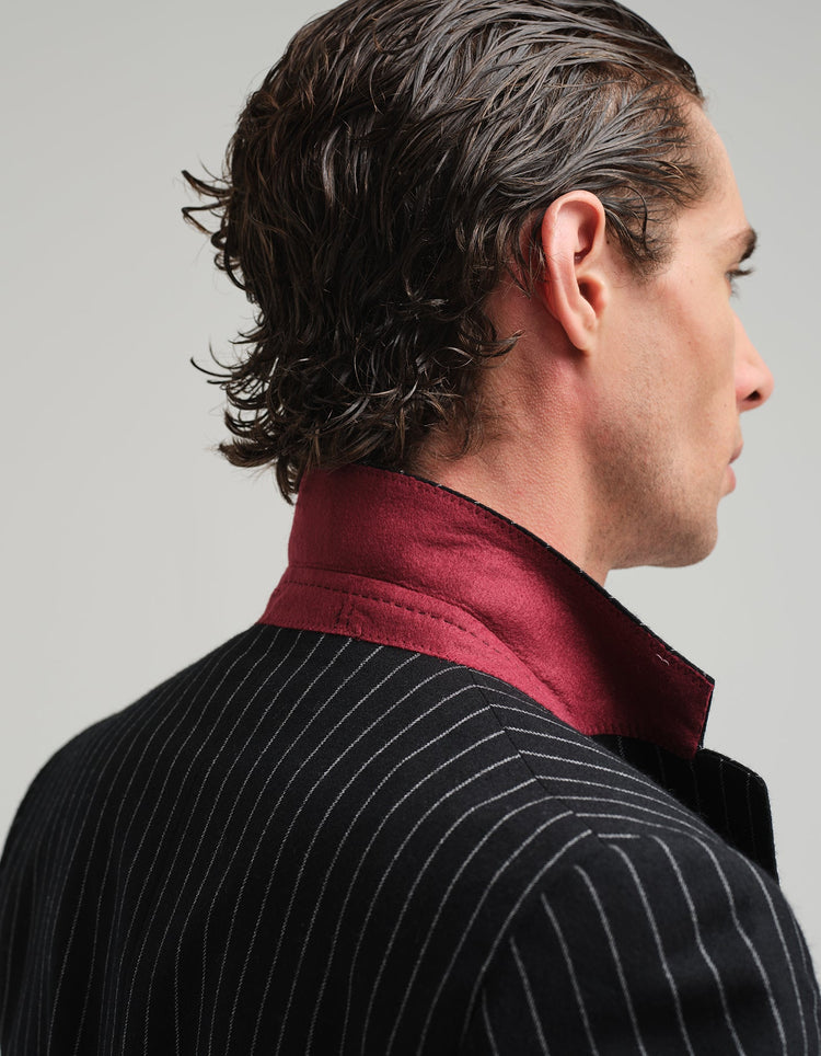 Black & White Chalk Stripe Suit - Gresham Blake Online