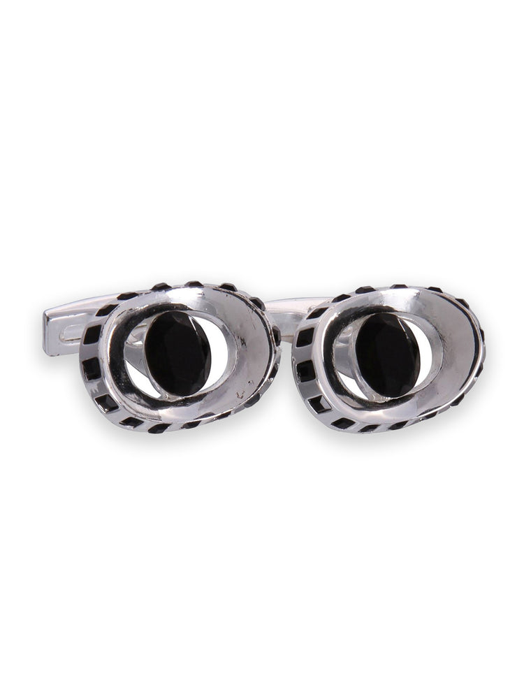 Silver Eye Gemstone Cufflinks