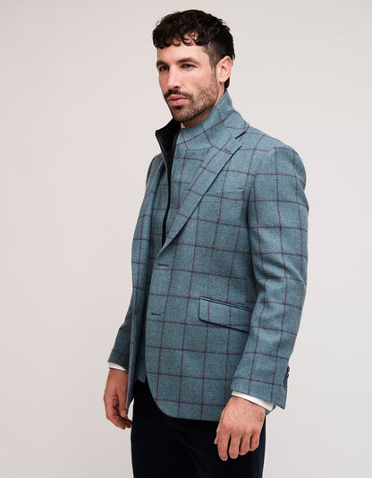 turquoise check jacket mens