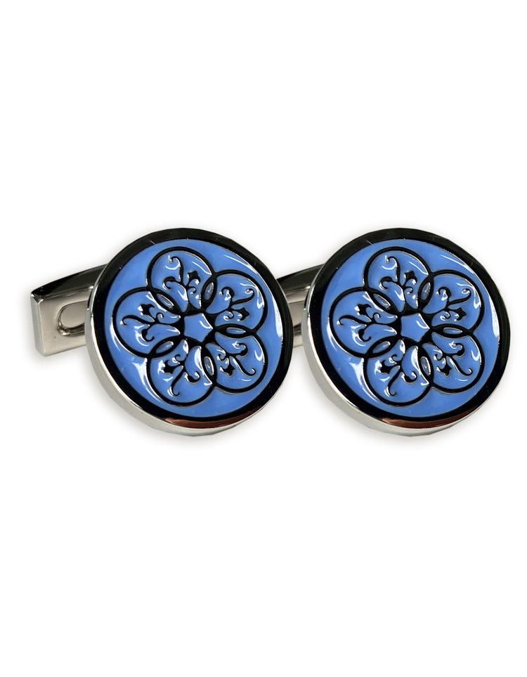 blue cufflinks