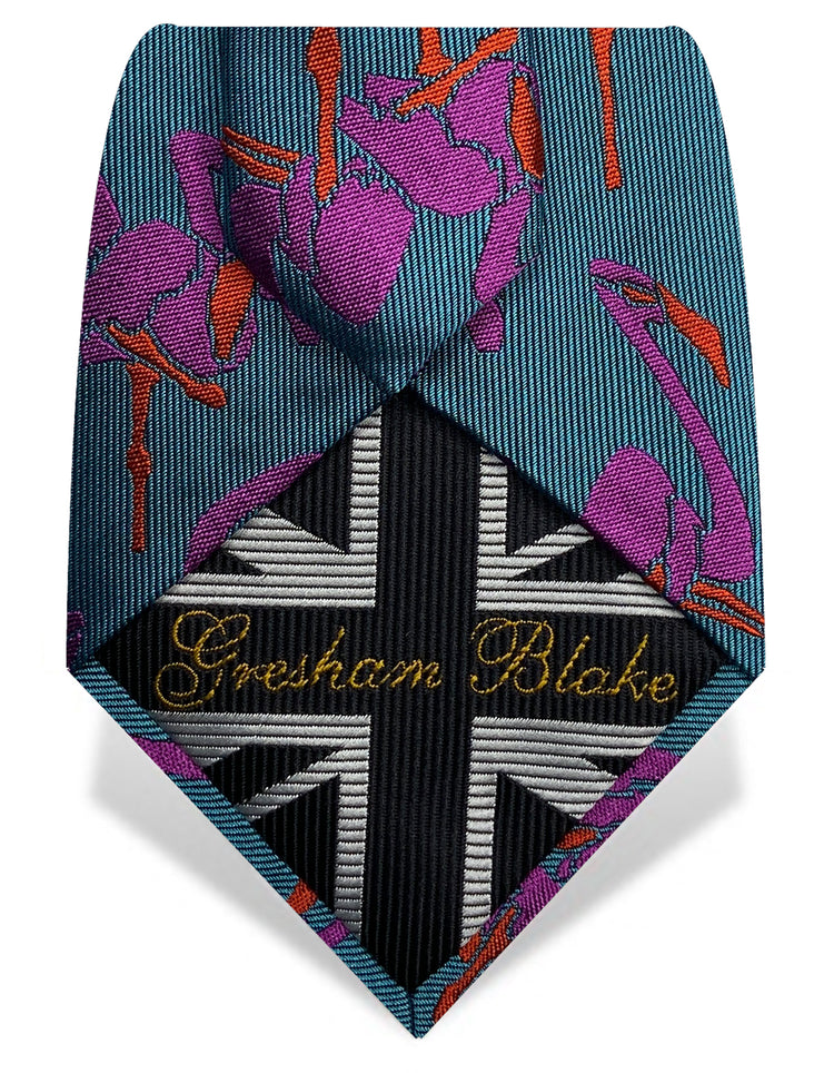 Turquoise & Pink Flamingo Tie