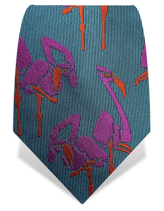 Turquoise & Pink Flamingo Tie