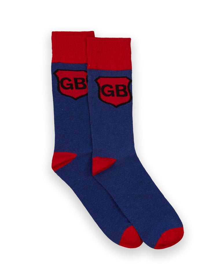 Blue GB Badge Sock - Gresham Blake Online