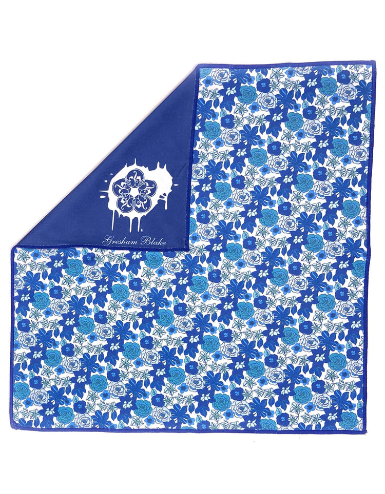 Blue Meadow Microfiber Pocket Square - Gresham Blake Online