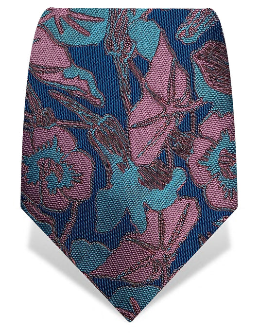 Blue & Pink Nasturtiums Tie