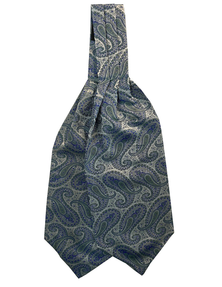 Blue Paisley Jaquard Cravat - Gresham Blake Online