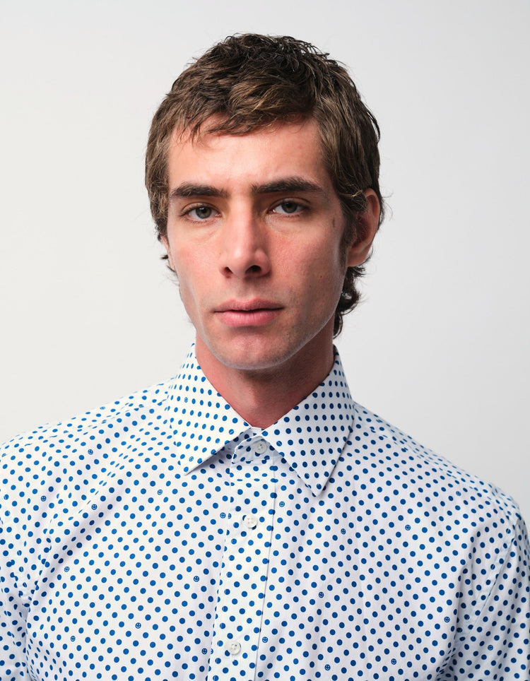 Blue Polka Shirt - Gresham Blake Online
