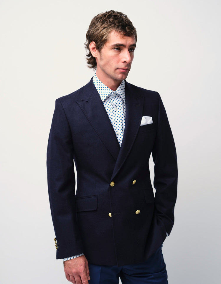Blue Polka Shirt - Gresham Blake Online