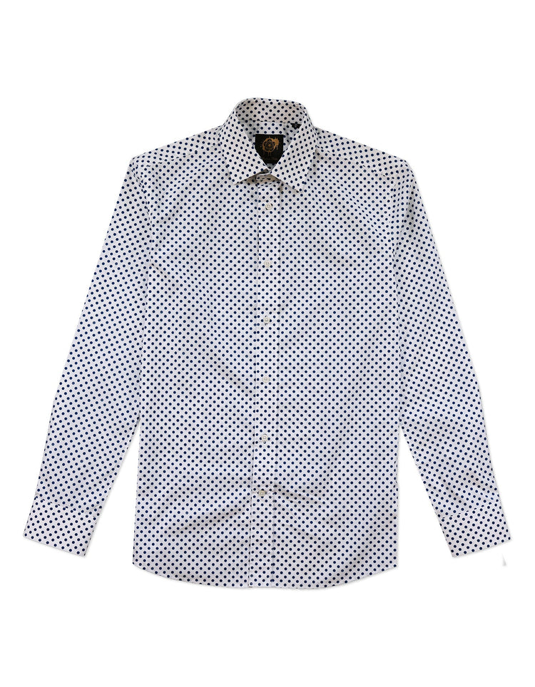 Blue Polka Shirt - Gresham Blake Online
