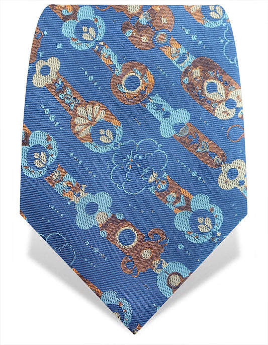 Blue Retro Stripe Silk Tie - Gresham Blake Online