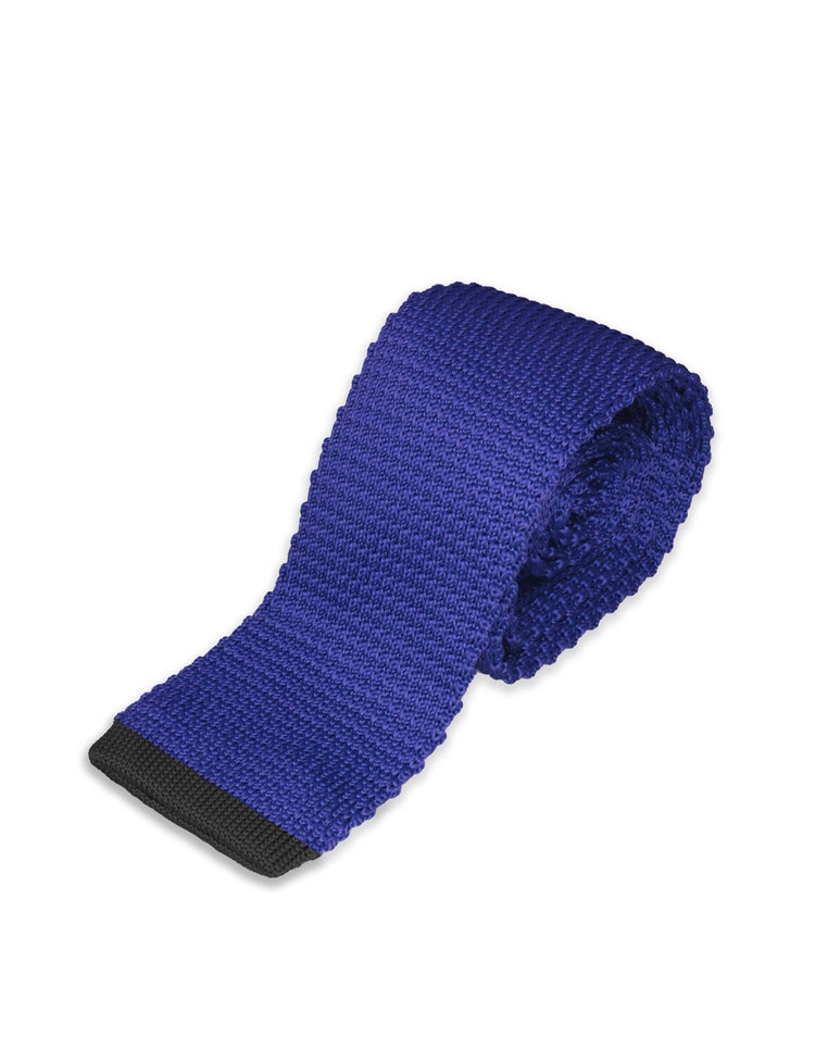 Blue Skinny Knit Tie - Gresham Blake Online