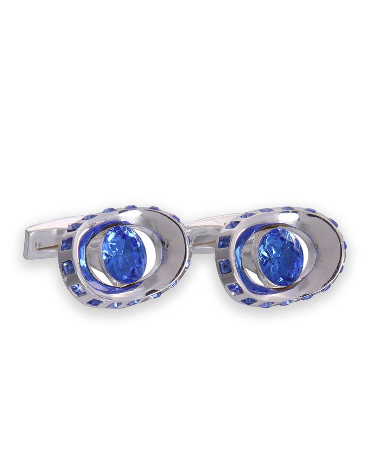 Silver Eye Gemstone Cufflinks