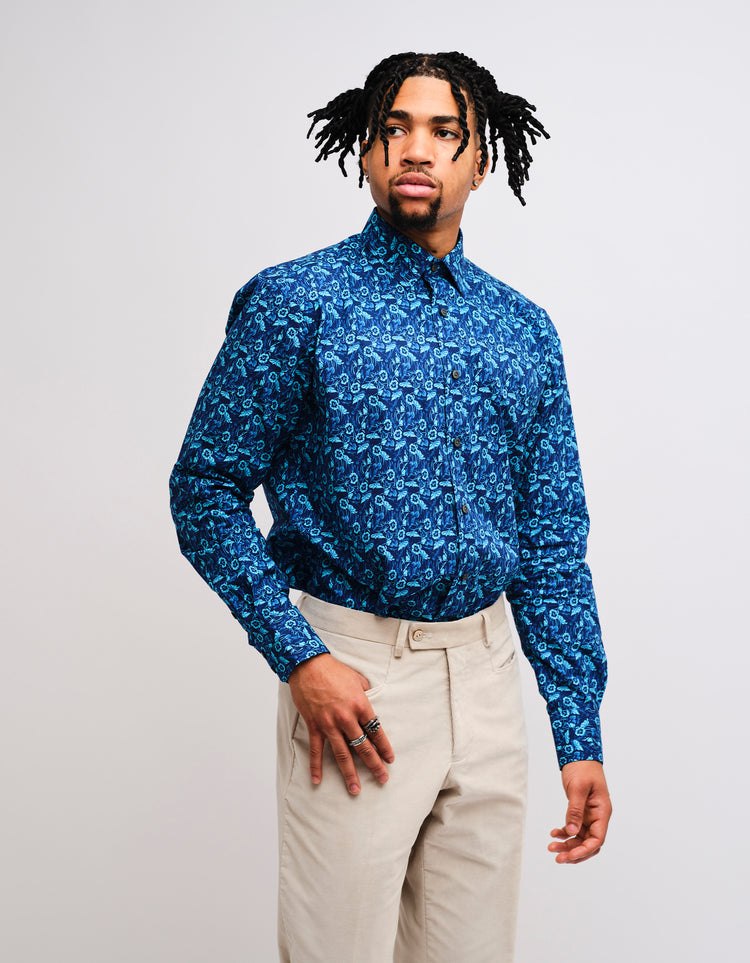 Blue Nasturtium Shirt