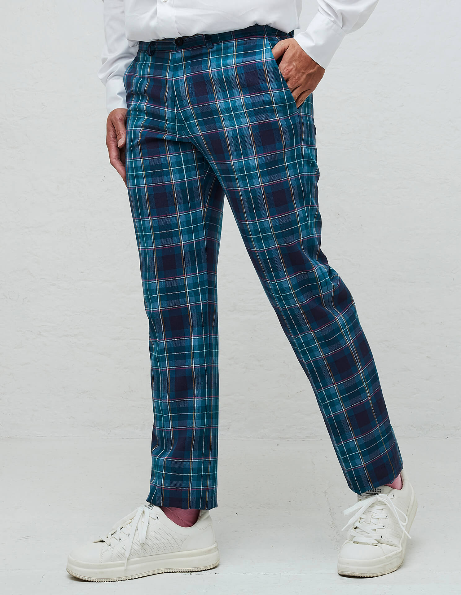 checked trousers mens