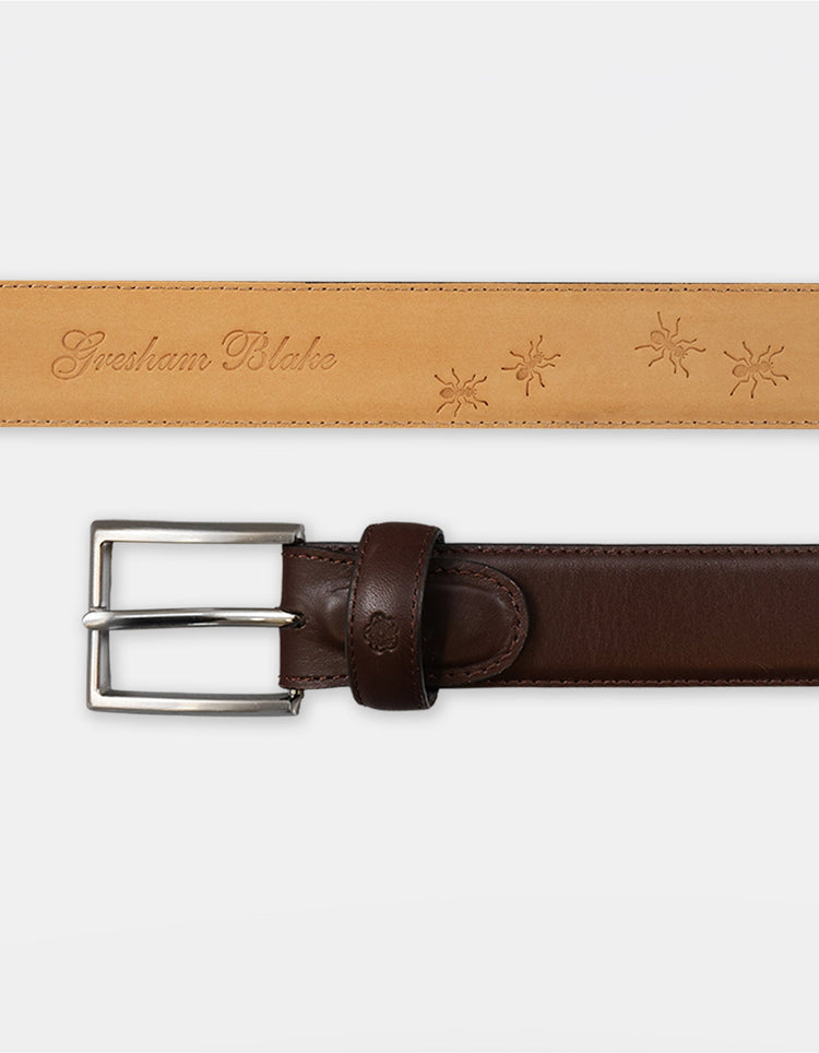 Brown Leather Belt - Gresham Blake Online