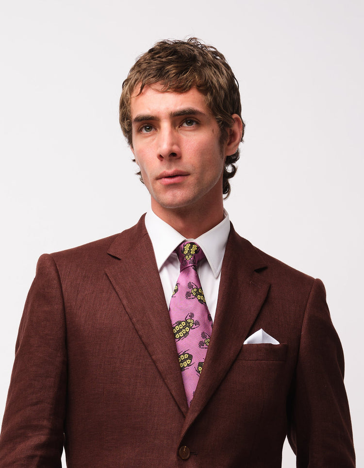 Brown Linen Suit - Gresham Blake Online