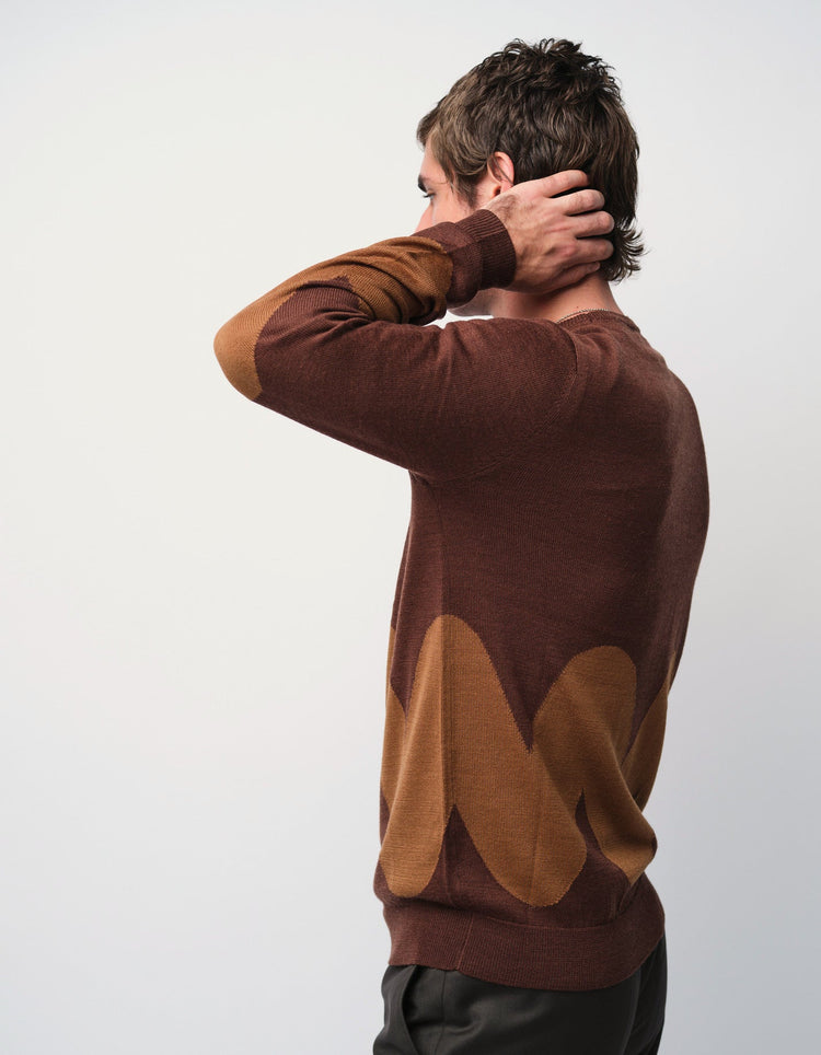 Brown Zig-Zag Jumper - Gresham Blake Online
