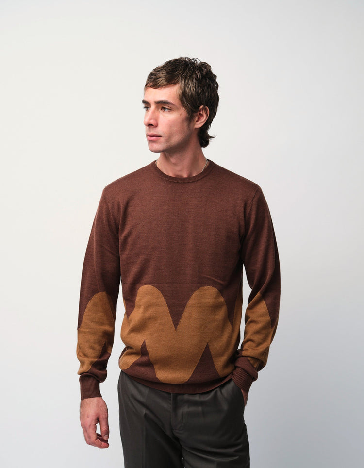 Brown Zig-Zag Jumper - Gresham Blake Online