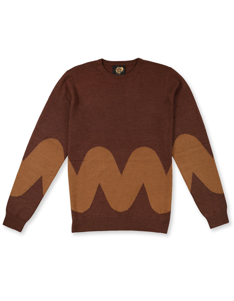 Brown Zig-Zag Jumper - Gresham Blake Online