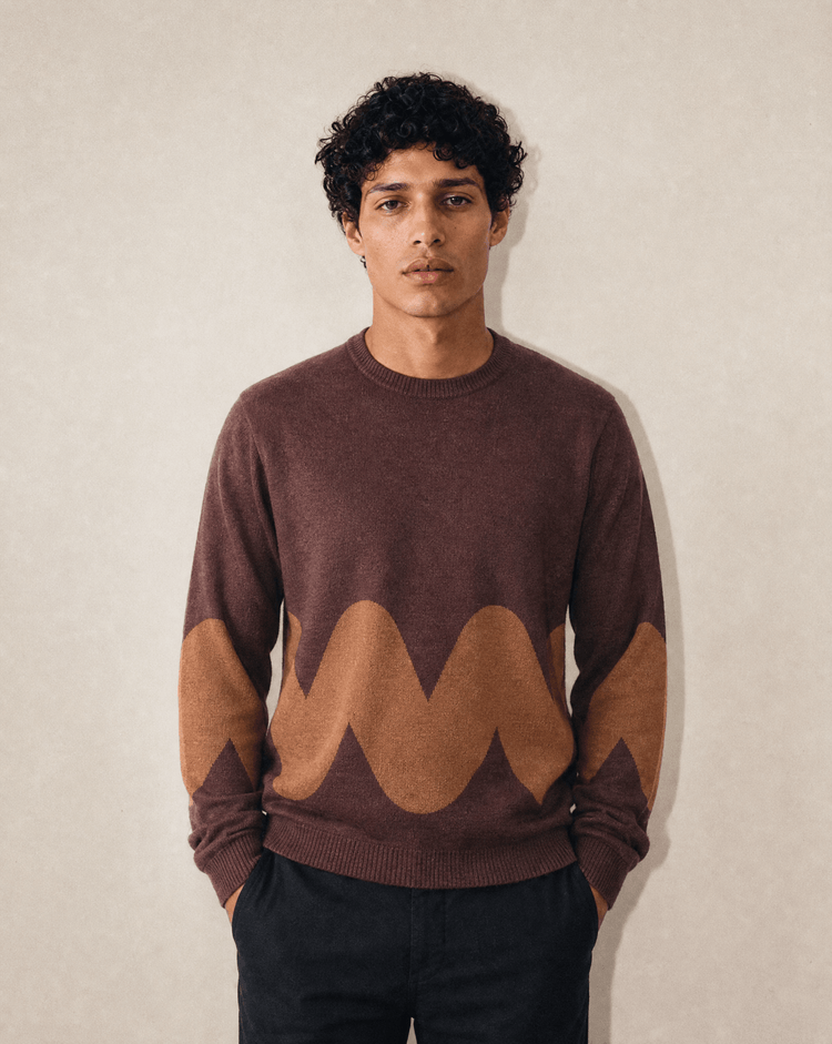 Brown Zig-Zag Jumper - Gresham Blake Online