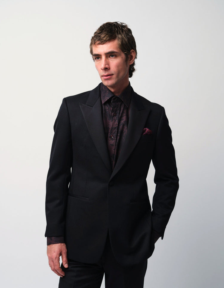 Burgundy Floral Shirt - Gresham Blake Online