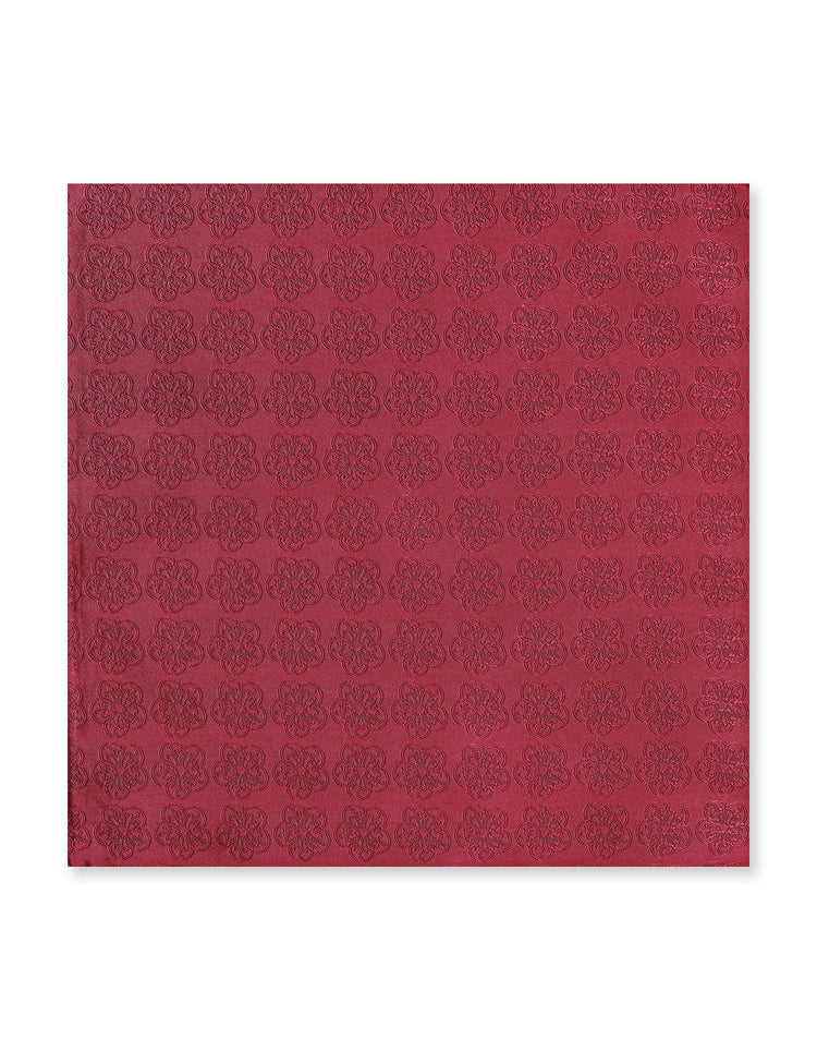 Burgundy GB Logo Pocket Square - Gresham Blake Online