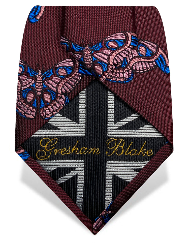 Burgundy Moth Tie