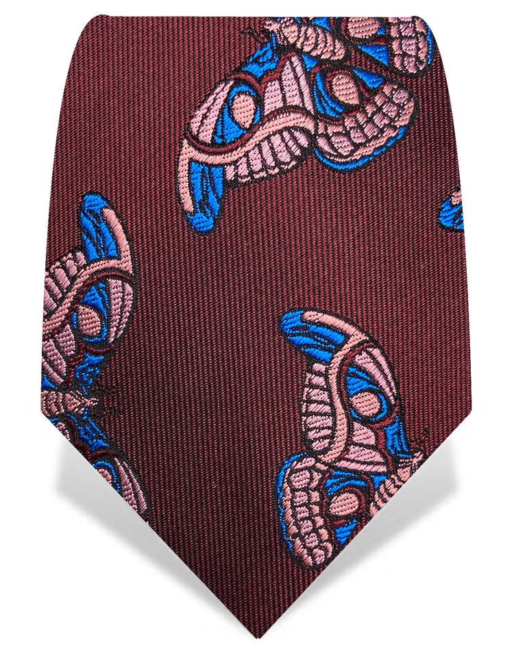 Burgundy Moth Tie