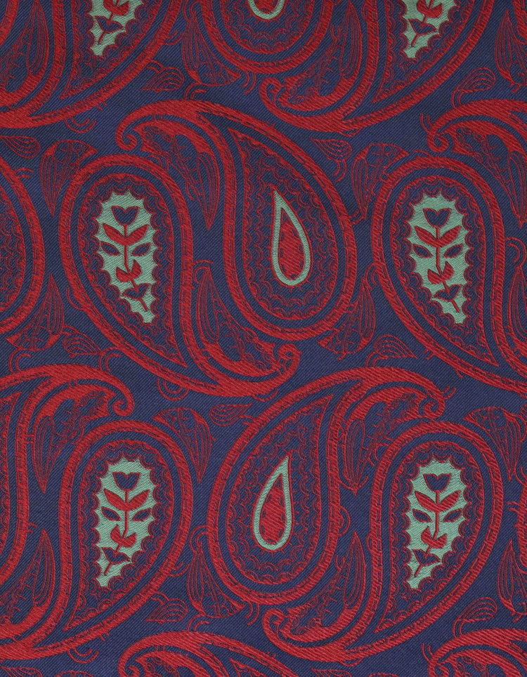 Burgundy Paisley Pocket Square - Gresham Blake Online