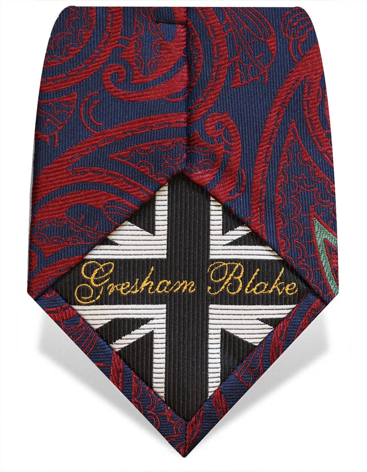 Burgundy Paisley Tie - Gresham Blake Online
